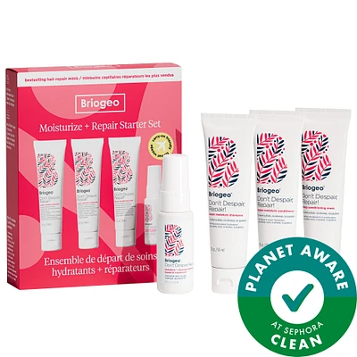 Briogeo Don't Despair, Repair! Strengthening + Hydrating Minis Kit for Dry, Damaged Hair