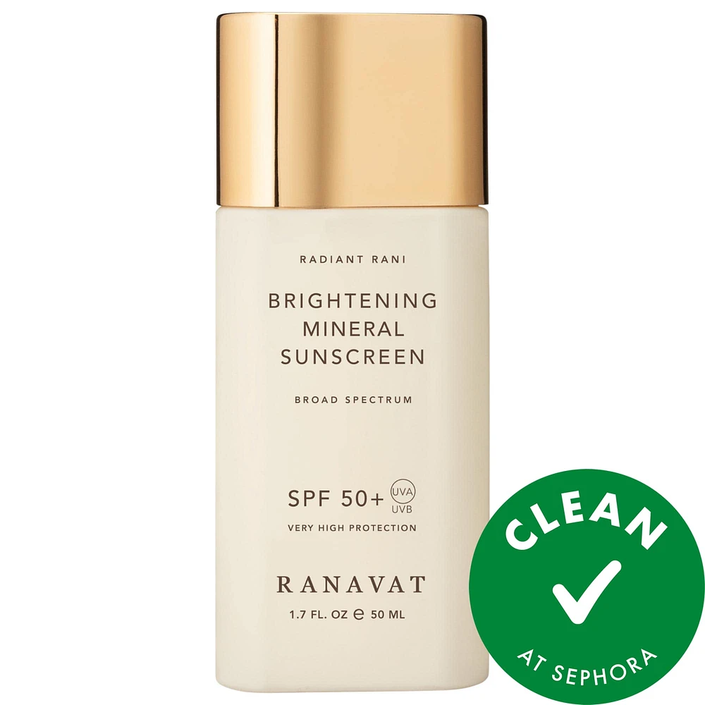 Radiant Rani Daily Brightening Mineral Sunscreen, SPF 50+ with Saffron