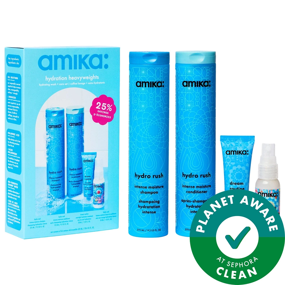amika Hydration Heavyweights Hydrating Shampoo + Conditioner Set