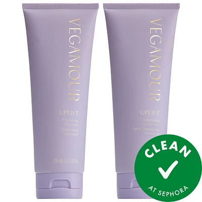 Vegamour UPLIFT Volumizing Shampoo and Conditioner Set for Fine, Flat & Thinning Hair