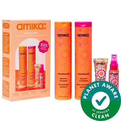 amika Soft Strand Stars Nourishing Shampoo + Conditioner Set