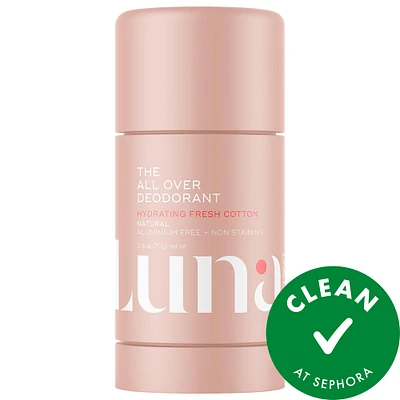 The Hydrating All Over Deodorant™- Extra-strength, Natural, Non-Staining, Aluminum Free Body Deodorant Stick
