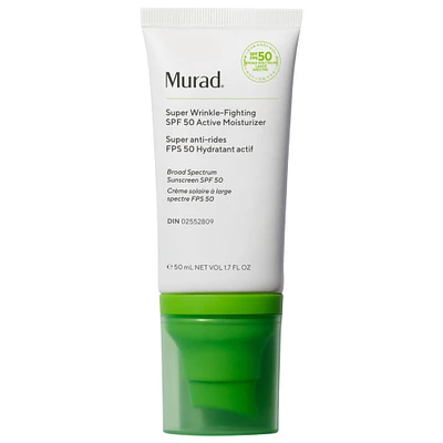 Murad Super Wrinkle-Fighting SPF 50 Active Moisturizer with Sun Friendly Retinol 1.7 oz/50 mL