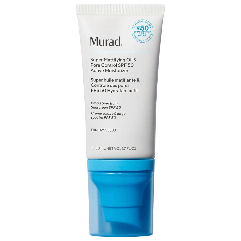 Murad Super Mattifying Oil + Pore Control SPF 50 Active Moisturizer with Salicylic Acid 1.7 oz/50 mL