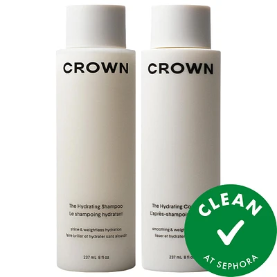 Crown Affair The Hydrating Shampoo & Conditioner Duo for Dry, Damaged Hair