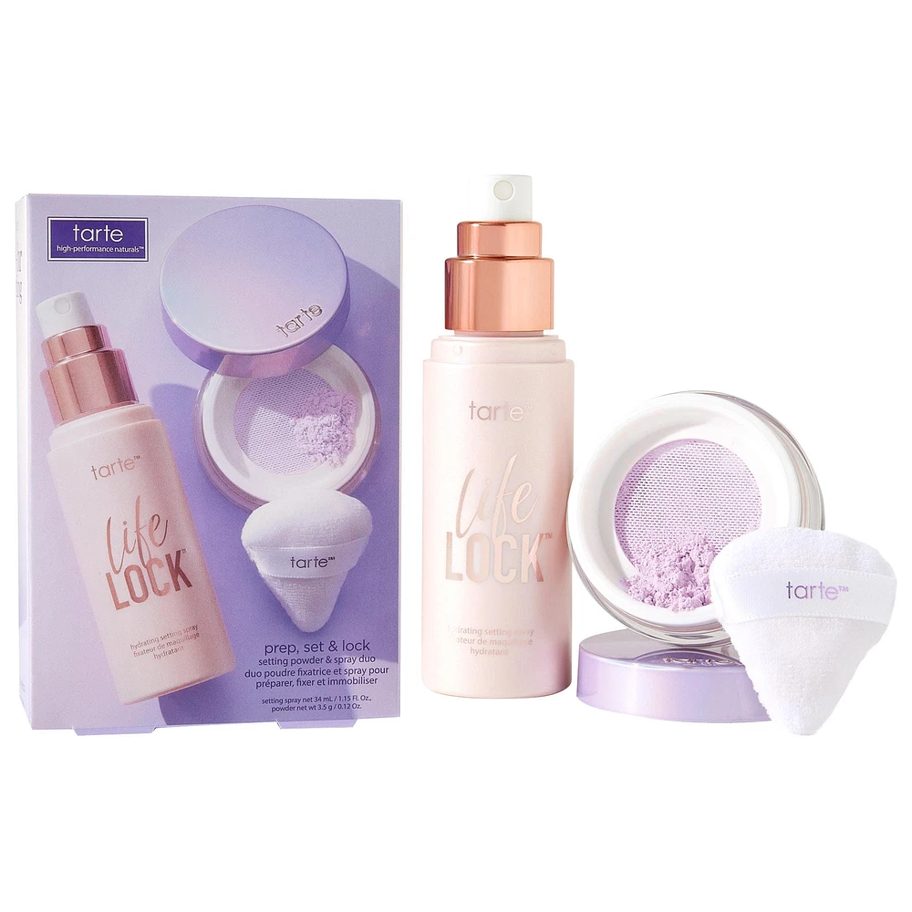 tarte prep, set & lock setting powder spray duo 1.15 oz / 0.12 oz/34 mL 3.5 g