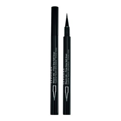 fine line waterproof felt tip liquid eyeliner (delineador negro a prueba de agua)