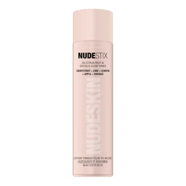 nudeskin 5% citrus fruit & glycolic glow toner - lotion tonique