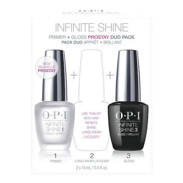 infinite shine pack duo primer + gloss - coffret vernis à ongles longue durée