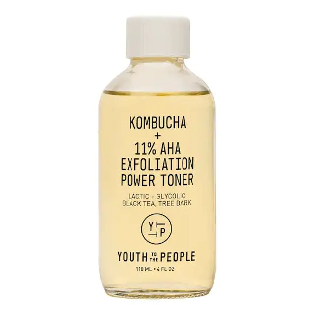 kombucha + 11% aha exfoliation power toner - toner exfoliant visage