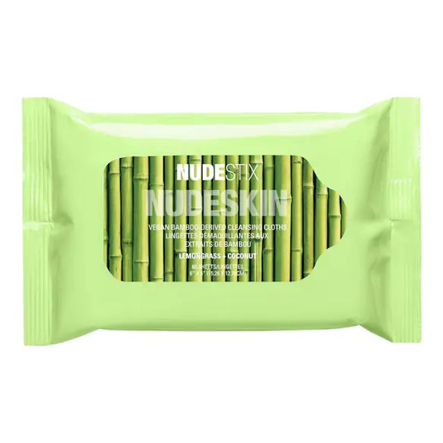 nudeskin vegan bamboo-derived cleansing cloths - lingettes démaquillantes