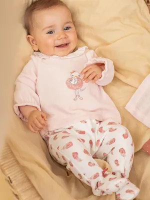 Pyjama en velours bébé fille