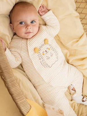 Pyjama à rayures et chaussettes bébé mixte