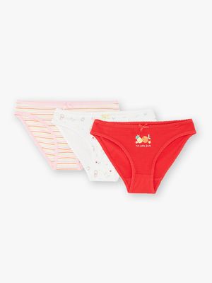 Lot de 3 culottes fille en coton biologique