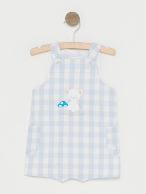 Salopette courte à carreaux bébé garçon