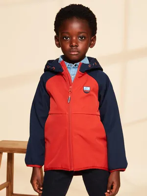 Blouson rouge à capuche