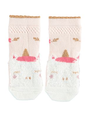 Chaussettes roses licorne