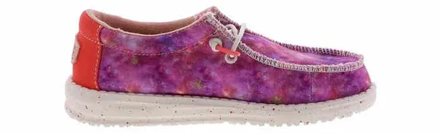 HEYDUDE | Big Kids' Shoes | Wendy Youth Rise Eyelet - Violet | Size 11