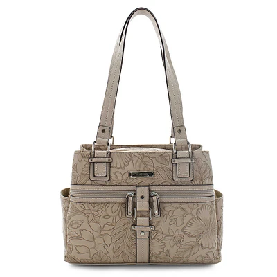 Rosetti Midtown Etched Floral Design Satchel