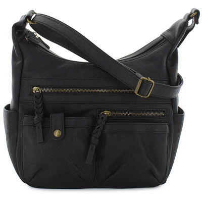 Bueno Front-Zip Shoulder Bag