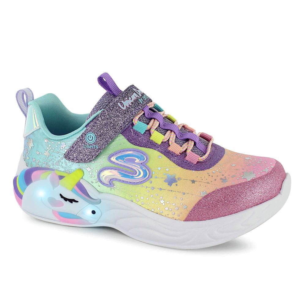 Amazon.com | Skechers Girls TWI-Lites 2.0-Enchanted Unicorn Sneaker,  Blue/Multi, 5 Toddler | Sneakers