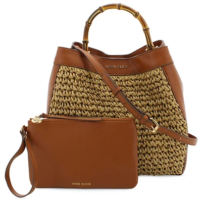 Anne Klein Straw Tote