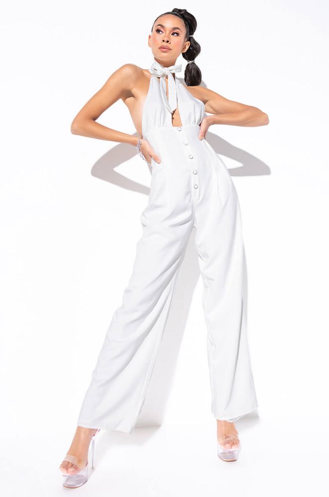 akira white jumpsuit