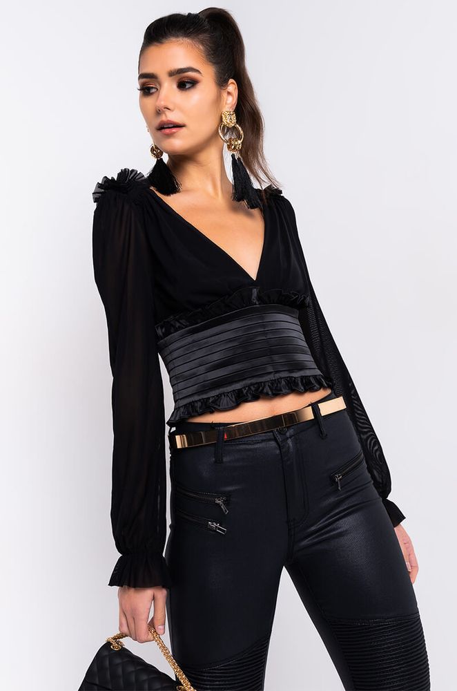 Valentina Corset Top - Black – Velvety Sole Boutique