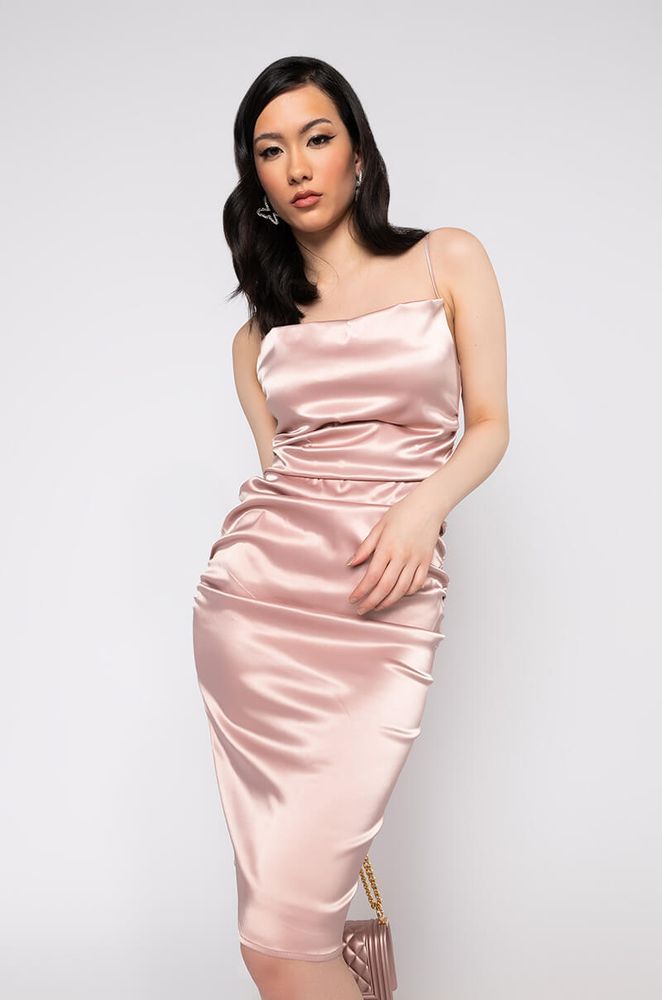 Stretch Satin Mauve