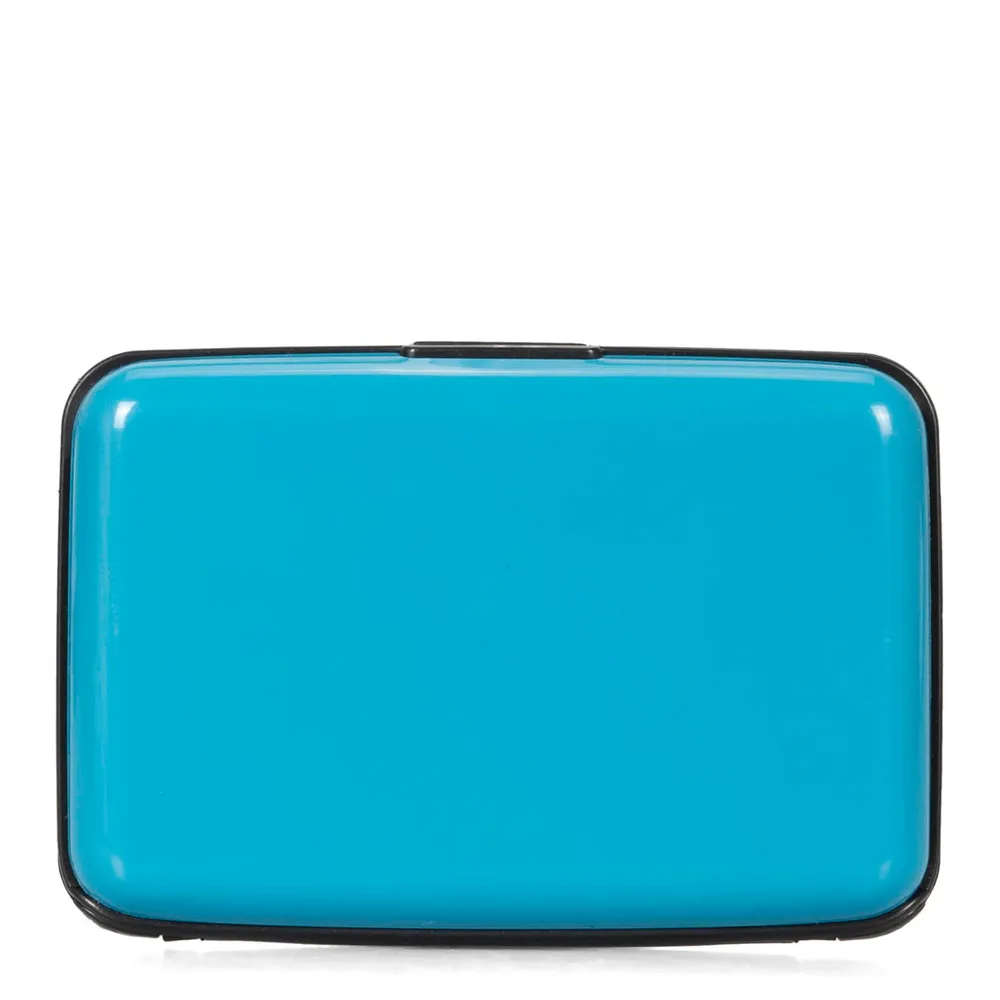 Solid Blue Aluminium RFID Card Holder