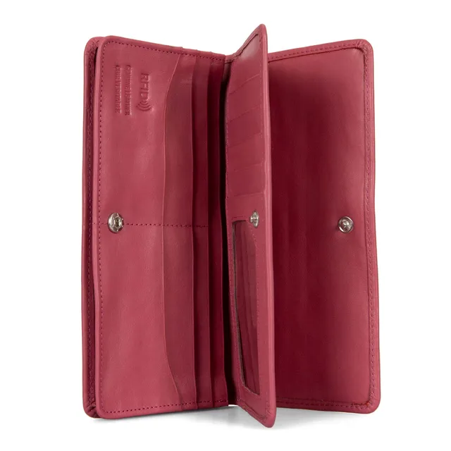 Pink Small Trifold Wallet – Maberick leathers