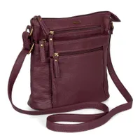 Pebbled N/S Crossbody Bag