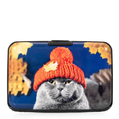 Aluminum Card Holder Fall Cat