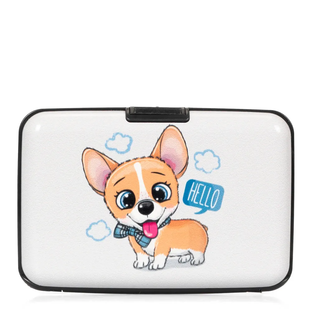 Aluminum Card Holder Hello Corgi