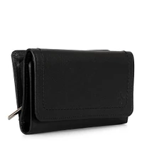 Kara RFID Flap Leather Wallet