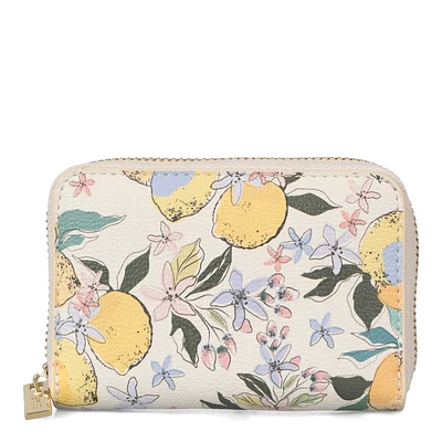 Nora RFID Floral Small Zip-Around Wallet