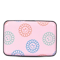 Smiling Flowers Aluminium RFID Card Holder