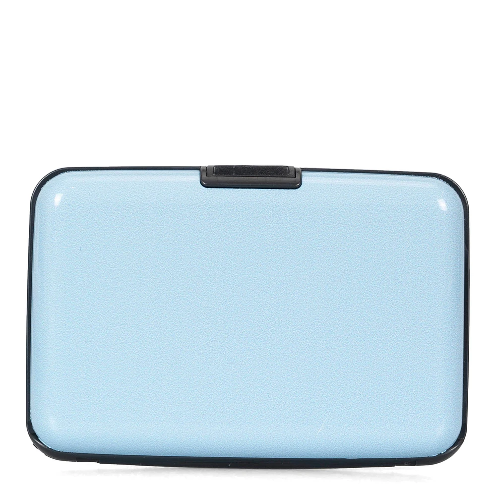 Solid Light Blue Aluminium RFID Card Holder