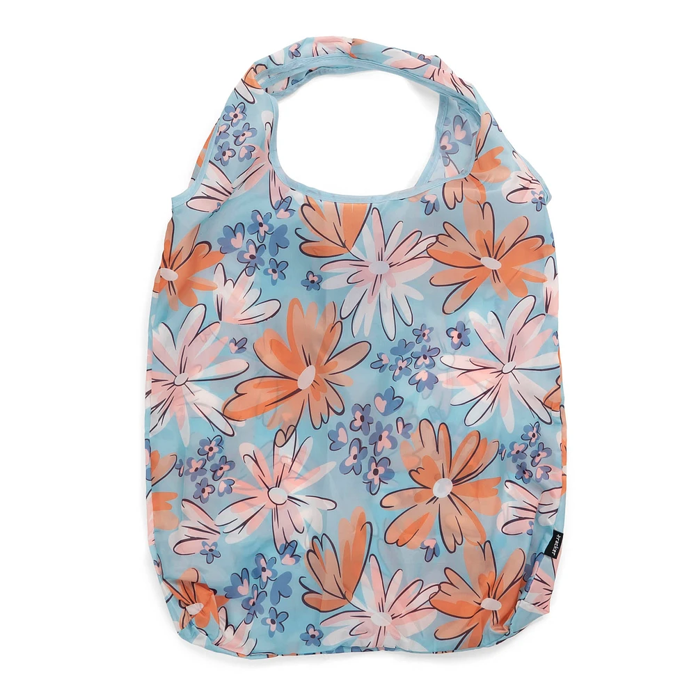 Floral Water Colour Reusable Bag