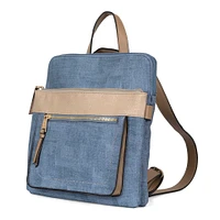 Faux Linen Convertible Backpack | RFID