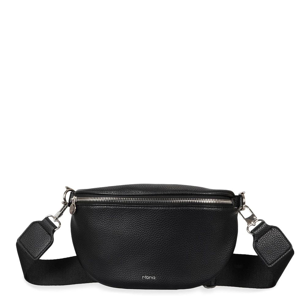 Riona Krystina RFID Waistbag, Black with webbing