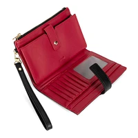 Riona Avery Smooth RFID Two-Toned Wristlet