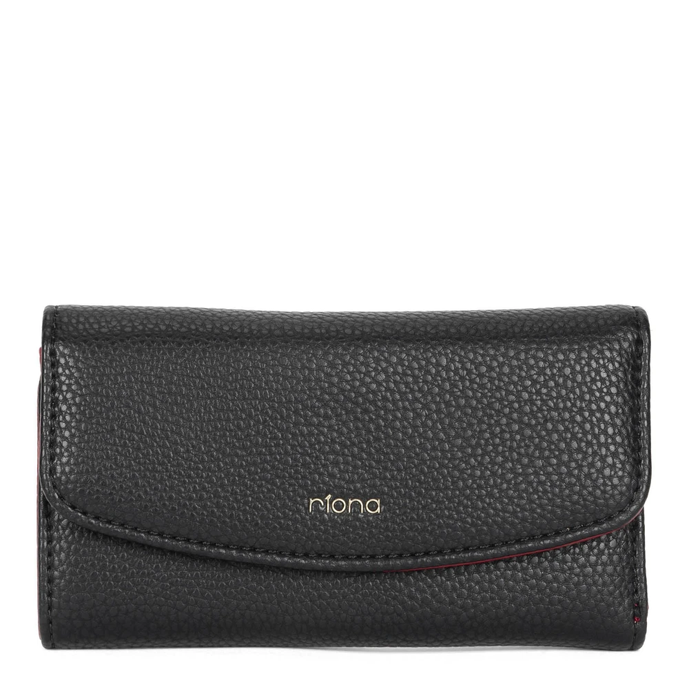 Riona Katy Pebbled 2.0 RFID Large Flap Wallet