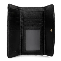 Riona Lucy Pebbled 2.0 RFID Small Flap Black & Red