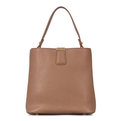 Riona Janis RFID Bucket Bag pebbled