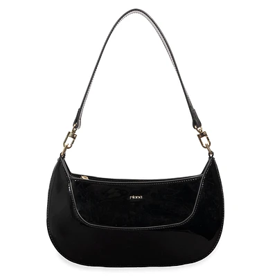 Riona Ella RFID Patent Baguette Black