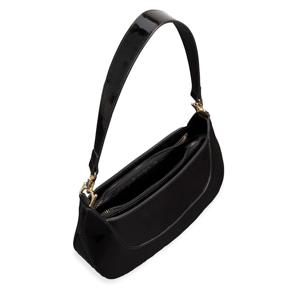 Riona Ella RFID Patent Baguette Black