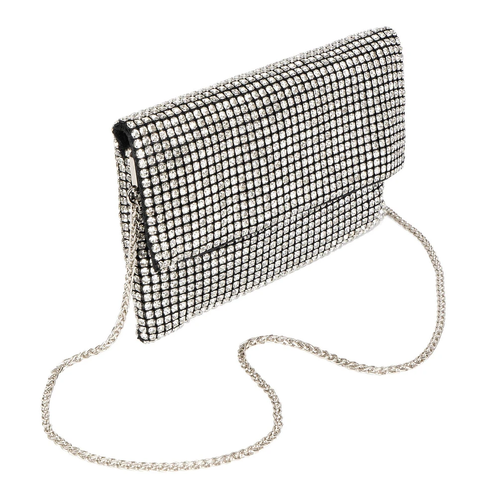 Riona Josie RFID Crystal Flap Silver