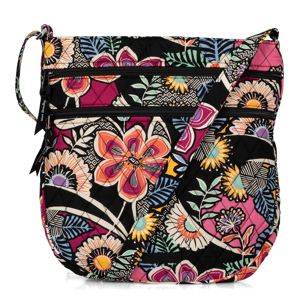 Sac à bandoulière zippé Vera Bradley Trio à motif floral Kauai