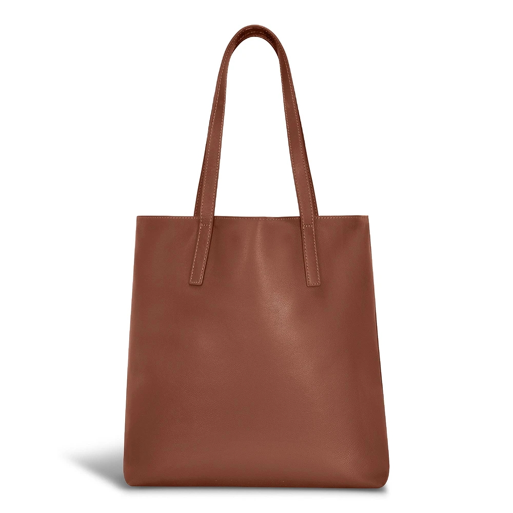 Sac fourre-tout vertical en cuir et onyx